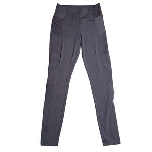 Athleta Delancey Moto Tight Gray/Tan S Street City Legging Wicking Sculptek